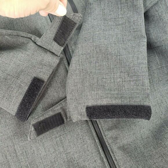 Columbia Mens Jacket Medium Water Repellent Gray Soft Shell Treasure Mountain - Picture 4 of 11